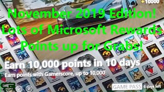 Xbox Game Pass 10,000 Microsoft Rewards Points Quest November 2019 Edition! Is it Better this Time?