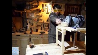 Заточка ножей рейсмуса и фуговальных ножей на обычном точильном станке.