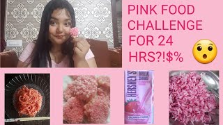 I ONLY ATE PINK FOOD FOR 24 HOURS CHALLENGE!!! | MITALI SHRESTHA