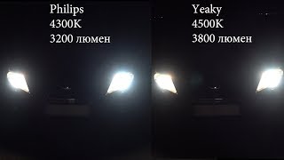 Philips VS YEAKY D4S Тест ксеноновых ламп Улучшаем ближний свет фар на TOYOTA CAMRY 40