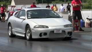 EDM  JDM AWD turbo 2G DSM Drag Race, Testing new setup 2, Brad Anderson 12.5 @ 117mph