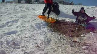 Extreme sled jumping!