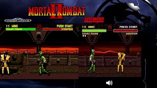 Mortal Kombat II | Mega Drive Genesis & SNES | Comparison - Dual Playthrough
