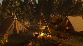 River Campfire - Nature Sounds | 2 Hours