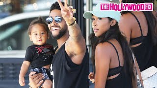 Omarion & Apryl Jones Arrive To Barneys With Their Son Megaa 7.14.15 - TheHollywoodFix.com