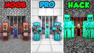 Minecraft NOOB vs. PRO. vs. HACKER: PRISONER GUARD CHALLENGE in Minecraft! (Animation)