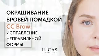 Макияж бровей. Окрашивание бровей помадкой CC Brow (Lucas Cosmetics).