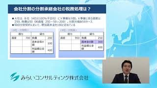 会社分割の分割承継会社の税務処理は？　54