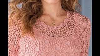 Кофточка, Связанная Крючком - 2019 / Blouse Knitted / Bluse gestrickt