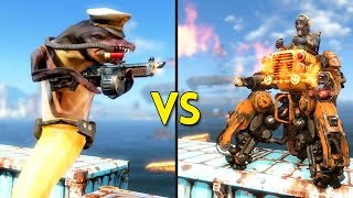 Fallout 4 - 150 DOLPHINIANS vs 20 RAIDER TANKS - Battles #70