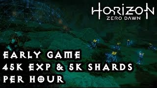 Horizon Zero Dawn - 45k EXP & 5k Shards! Early Game Exp & Shard Farm!