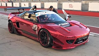 POV Helmetcam OnBoard Honda NSX Rocket Bunny 3.5L Stroker V6 ITB's @ Adria Circuit by NIGHT!