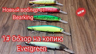 Новый воблер от Bearking на копию Evergreen 1# Обзор с Котиком
