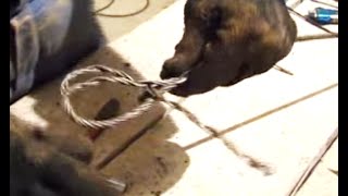 Как заплести петлю на стальном тросе/  How to to braid a loop on a steel cable