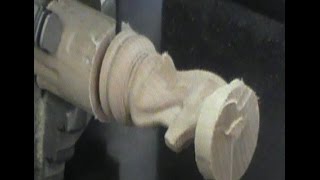 4х осевая обработка (фрезеровка) дерева. Шахматный конь.