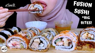 ASMR | FUSION SUSHI *BIG BITES| Eating Sounds | No Talking *SUSHIKA
