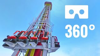 [360 degree video] Drop Tower Catapult Coaster 360° VR Flat Ride
