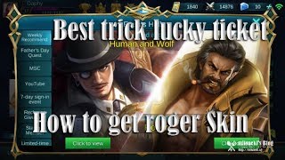 MOBILE LEGENDS - HOW TO GET SKIN HERO ROGER DARK GENT IN LUCKY SPIN !! NUMERO UNO