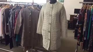 Milana Style. Вязаное пальто. Модель 1027. Размеры 46 - 54.
