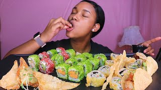 SUSHI MUKBANG | WONTON | POKE | EATING SHOW 먹방 | QUEEN BEAST