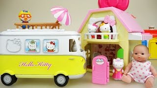 Hello Kitty Camping Car Baby doll picnic house and Doctor toys play