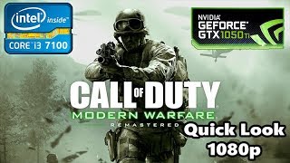 Call of Duty  Modern Warfare Remastered - i3 7100 + MSI GTX 1050Ti + 8Gb Ram