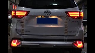 Задние габариты (ДХО) + доп. стоп сигналы + доп. поворотники и передние ДХО для Toyota Highlander 3