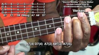 How To Play STORMY MONDAY T-Bone Walker On Ukulele EricBlackmonMusic Blues