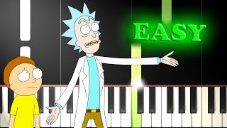 RICK AND MORTY THEME SONG - Easy Piano Tutorial