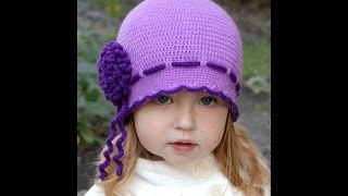 Вязаные крючком детские шапочки