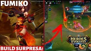 FUMIKO NOVA BUILD SURPRESA DO TORRES - Heroes Evolved