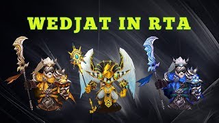 Wedjat (Light Horus) and double Panda Warrior team comp in RTA Season 9 - Summoners War