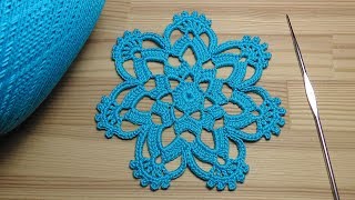 Как связать ажурный мотив крючком - урок вязания крючком - Crochet