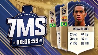 94 PRIME ICON RONALDINHO 7 MINUTE SQUAD BUILDER!! - FIFA 18 ULTIMATE TEAM