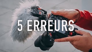 5 ERREURS FRÉQUENTES DE VIDÉASTE DÉBUTANT !