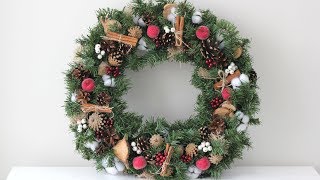 Новогодний венок из искусственной хвои