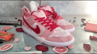 Nike SB StrangeLove XOXO Low Dunk Pink Red White Shoe Preview!