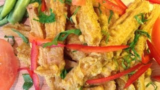 Жаренная спаржа в хрустящем кляре
