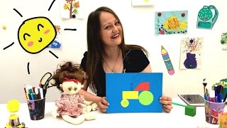 Аппликация для детей ТРАКТОР. Поделки из бумаги