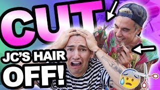 CUTTING JC'S HAIR OFF!! (GONE WRONG)