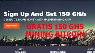 Gratis 150 GHS Mining Bitcoin Di Hashbitmining