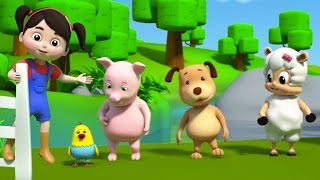 Цвета фермы | Детские рифмы и песни | Colors Of The Farm | 3D Nursery Songs | Colors For Children