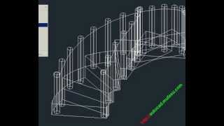 AutoCAD Stair with Pillar (Classic)