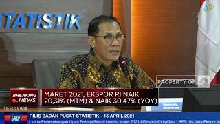 Ekspor Naik 20,31% (mtm), Neraca Dagang Maret Surplus USD 1,56 M