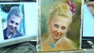 Пробуем лессировки в портрете. Живопись маслом.