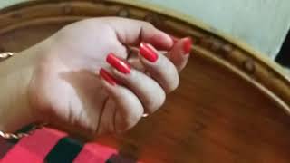 Elegant red long nails by our model JYOTI SINHA (video 8)
