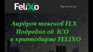 Felixo Раздача токенов FLX Подробно о предстоящем ICO и работе на криптобиже FELIXO