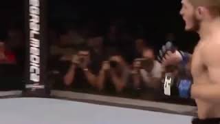 Хабиб Нурмагомедов нокаутирует своего противника, первый нокаут Хабиба! ???