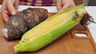 素食家常菜料理│芋頭加玉米這樣做太香了，連不愛芋頭的孩子都說好吃，開水一滾，出鍋比肉還香 │Vegan Recipe │EP162