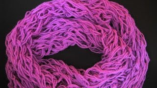 Πλεκτος Λαιμος στο Χερι (χωρις βελονες) / Arm-Knitted Infinity Scarf